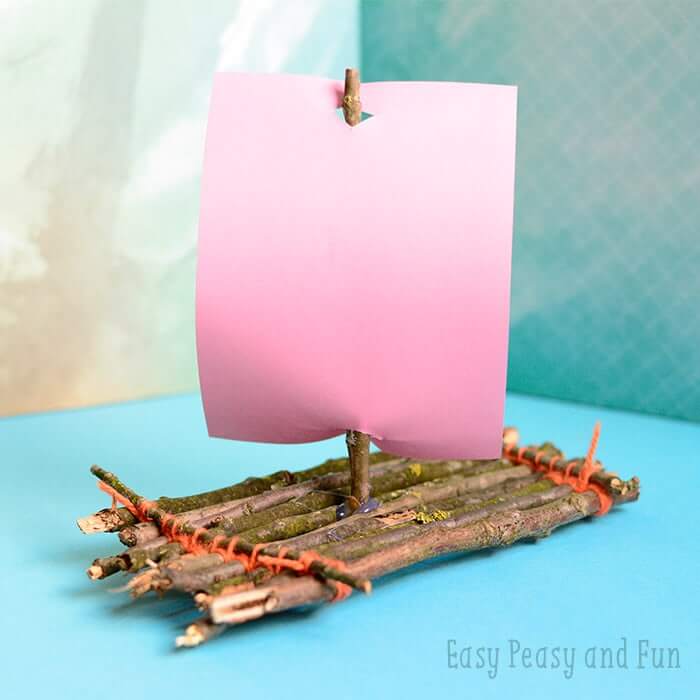 A Fun Twig Boat Craft for Kids