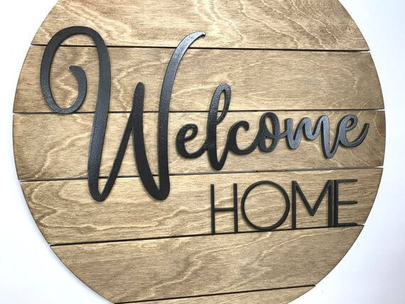 Elegant and Chic Welcome Home Sign
