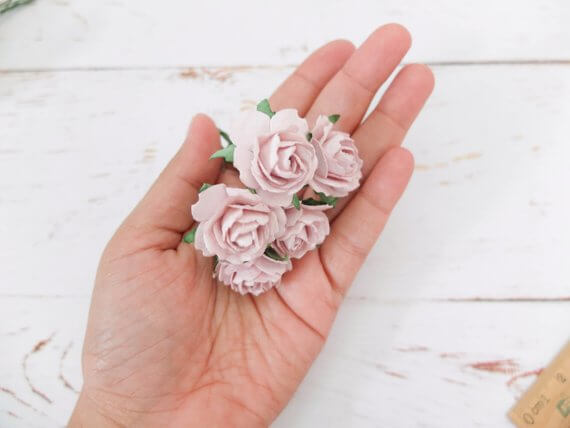 Tiny 1-Inch Mauve Roses