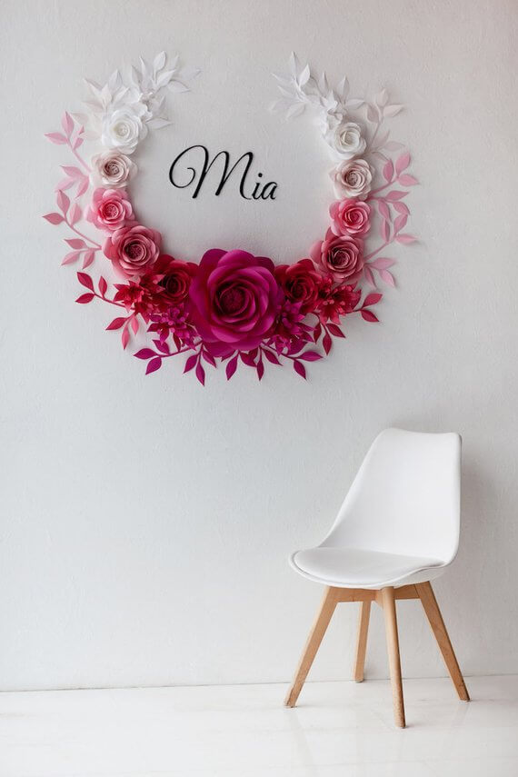 32 Best Paper Flower Decoration Ideas And Designs For 2021 - Room Decor Ideas Nursery Paper Flowers
