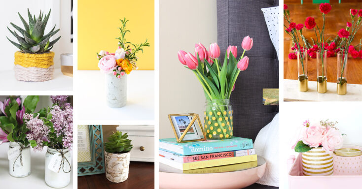 Featured image for 22 Fabulous DIY Vase Ideas to Hold your Favorite Flowers with Style