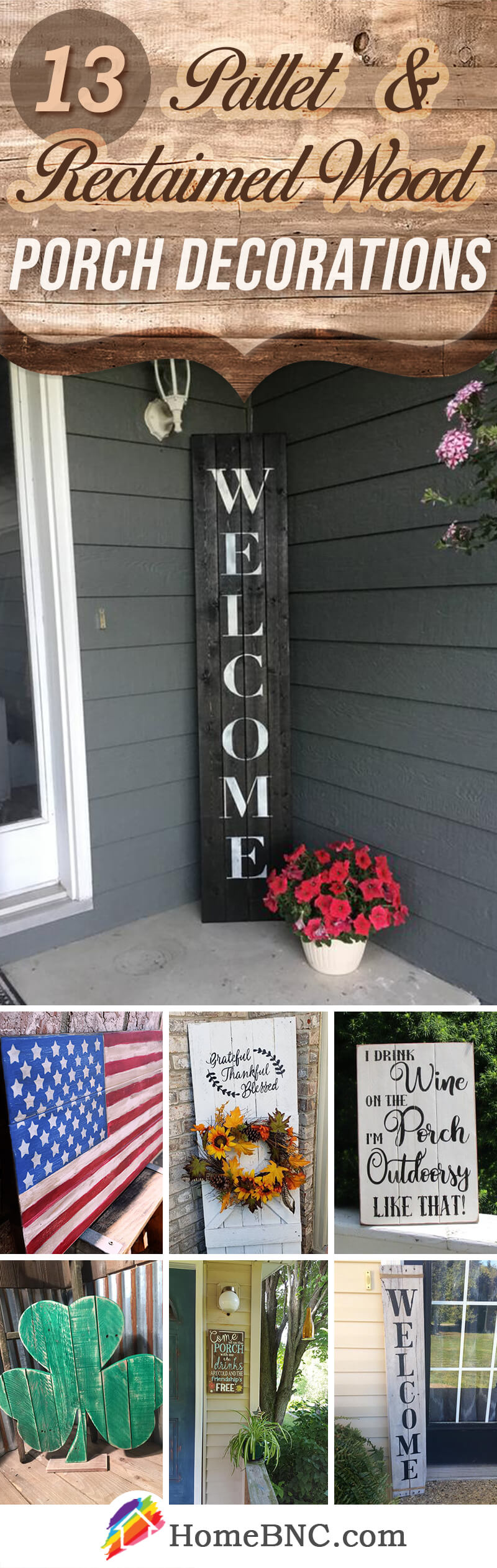 Pallet and Reclaimed Wood Porch Decoration Ideas