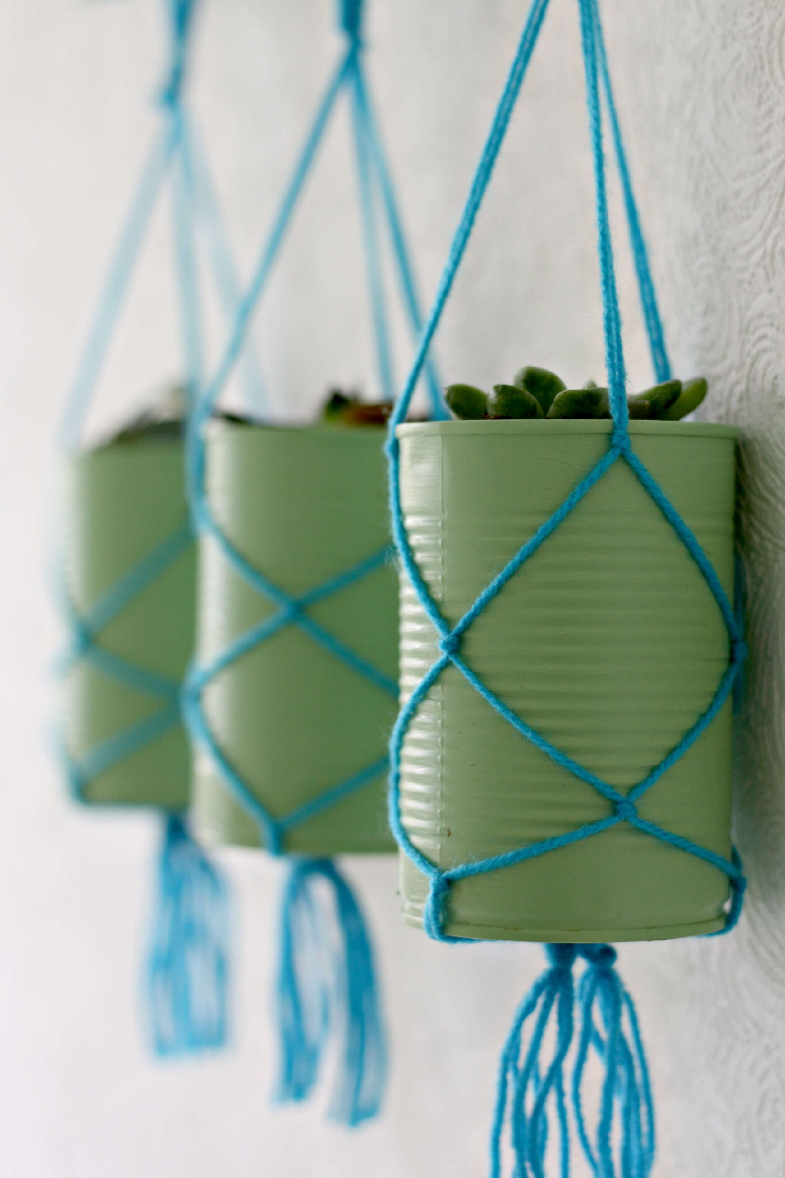 Springtime Colorful Rustic Hanging Planters