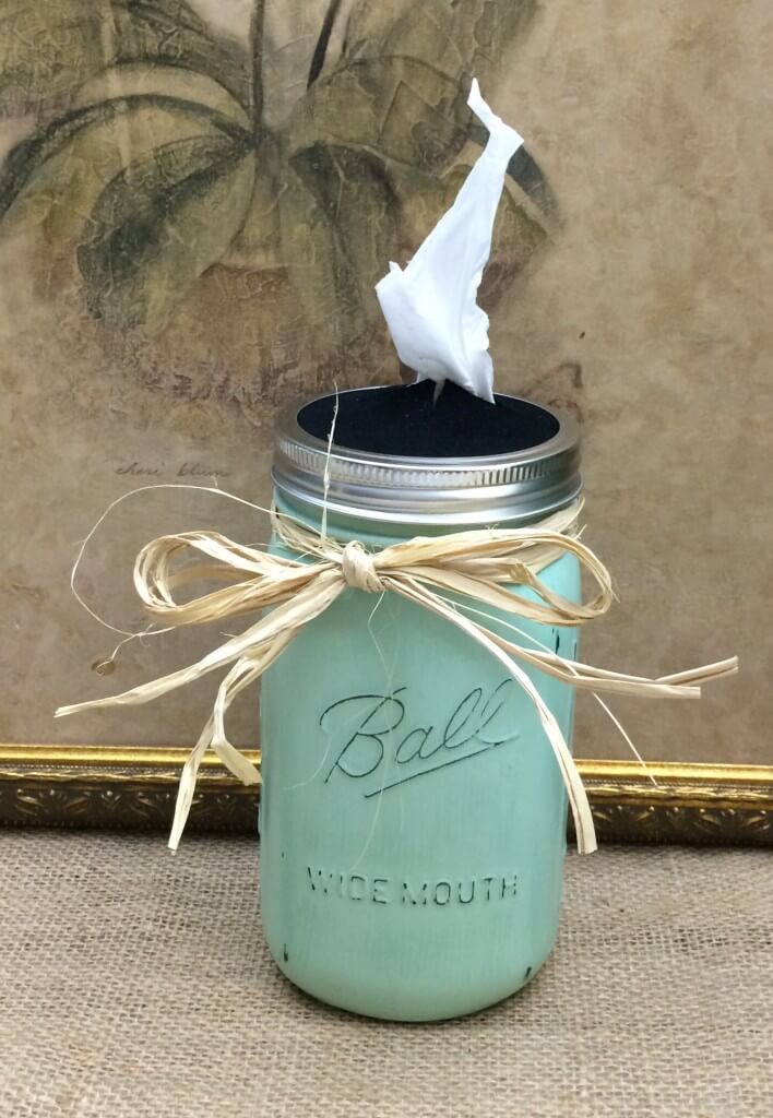 Clever Mason Jar Tissue Container