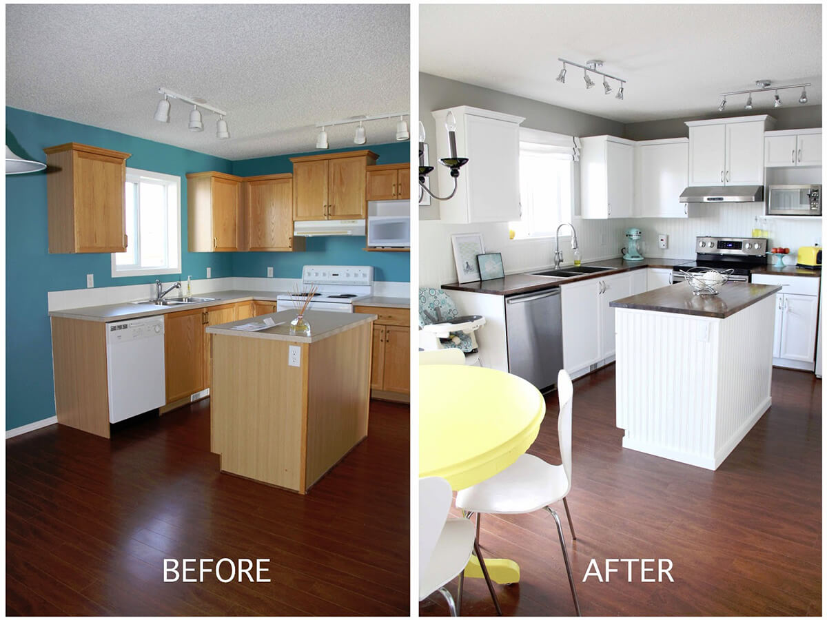 Bright White with Dark Countertops