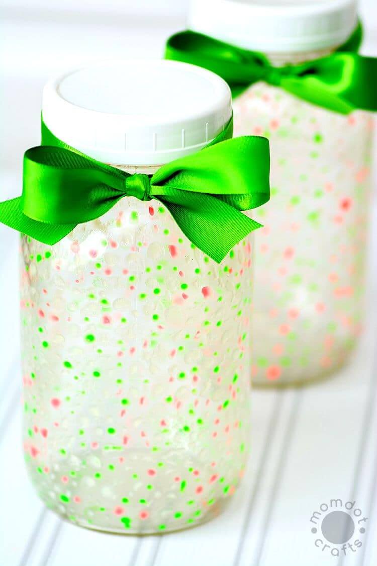 Colorful Speckled Springtime Craft Jars