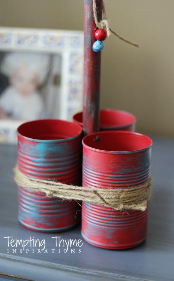 Portable Rustic Outdoor Utensil Caddy