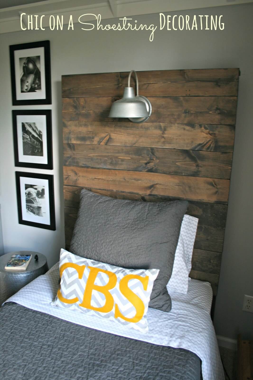 Lighted, Rustic Headboard Weekend Project