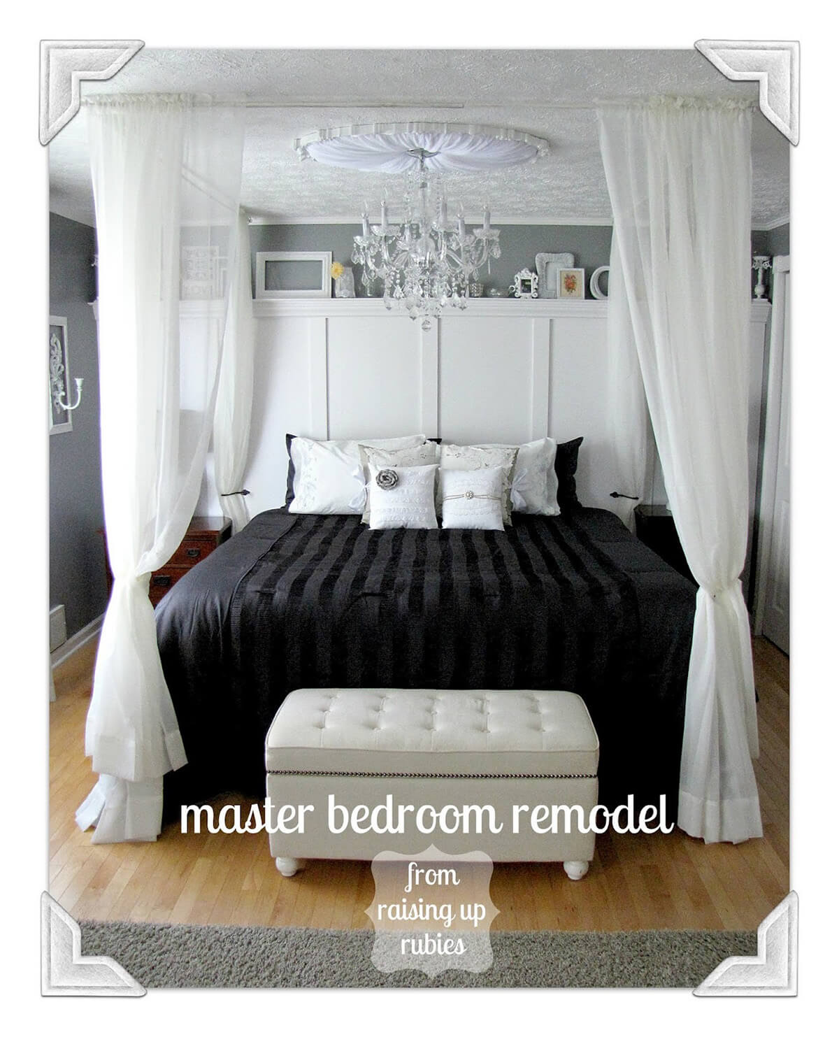 Black and White Master Bedroom Remodel