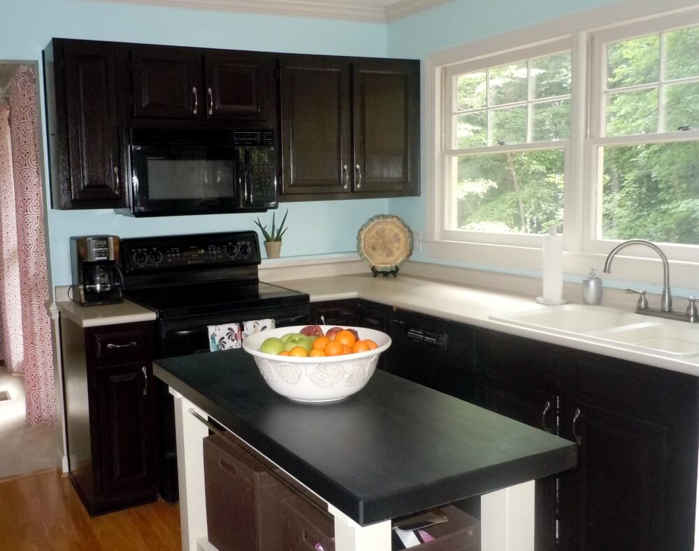 Dark Espresso Cabinets Above and Below