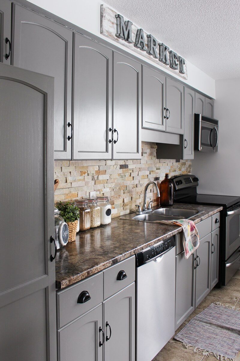 Cool Gray for a Hip Modern Kitchen