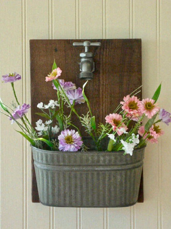 A Unique and Versatile Faucet Wall Planter