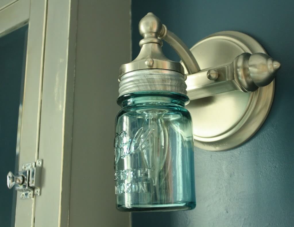 Mason Jar Sconce Light DIY