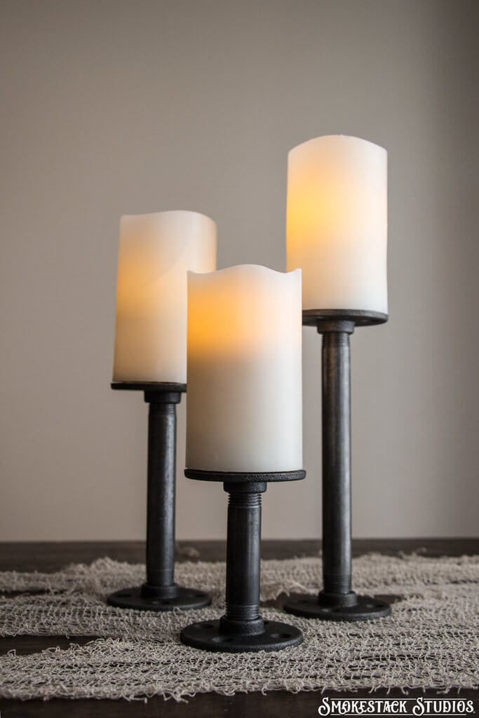 Pipe Pillar Candle Holders Perfect for Display