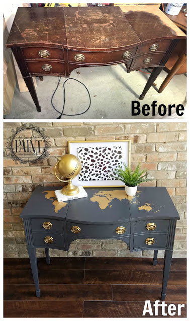 Beautiful Upcycled Drexel Desk