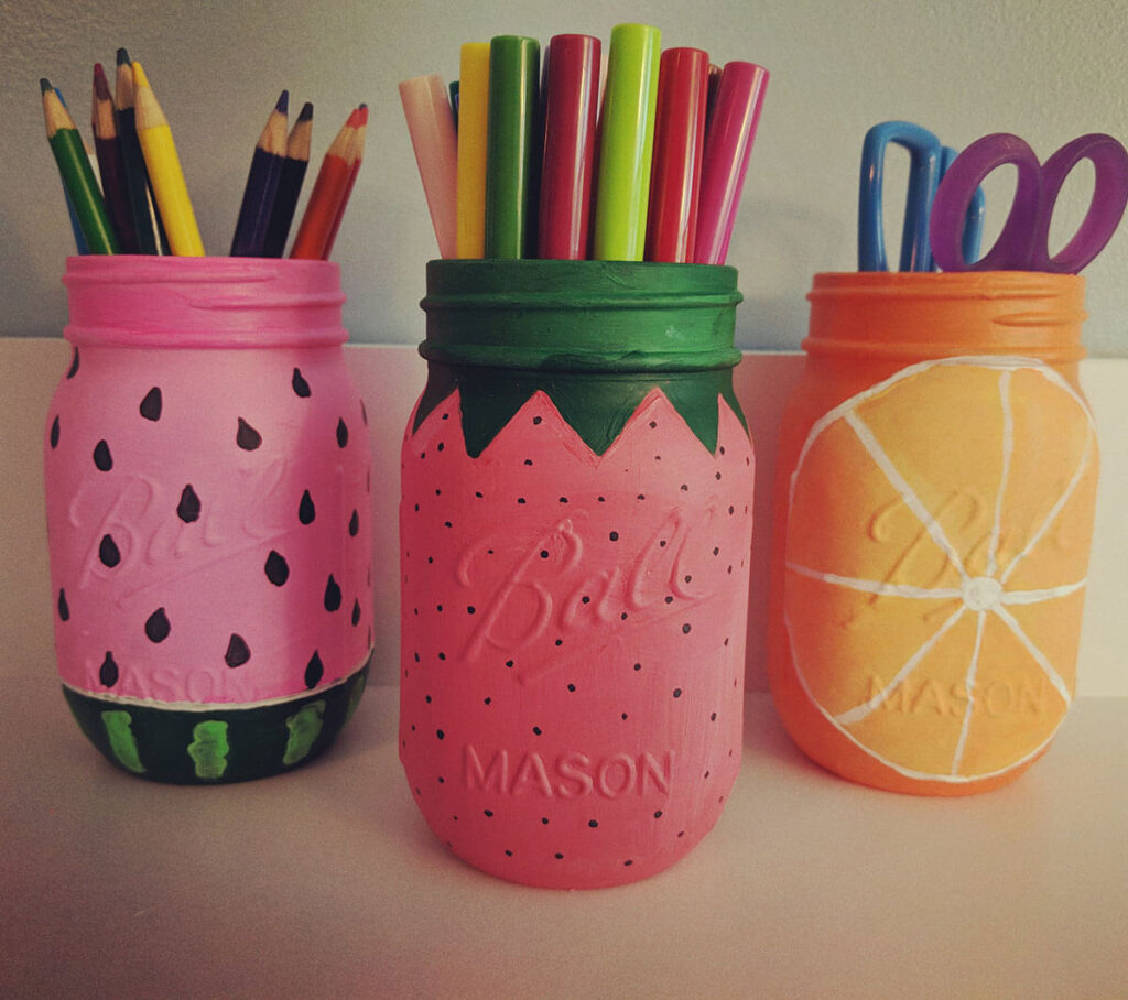 28 Best Painted Mason Jar Ideas And Designs For 2023   26 Painted Mason Jar Ideas Homebnc 1024x908 