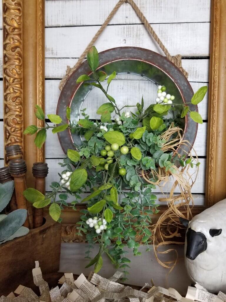 Metal Wildflower Hanging Wall Planter