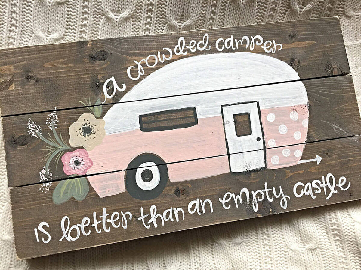 Utterly Adorable Camper Love Sign