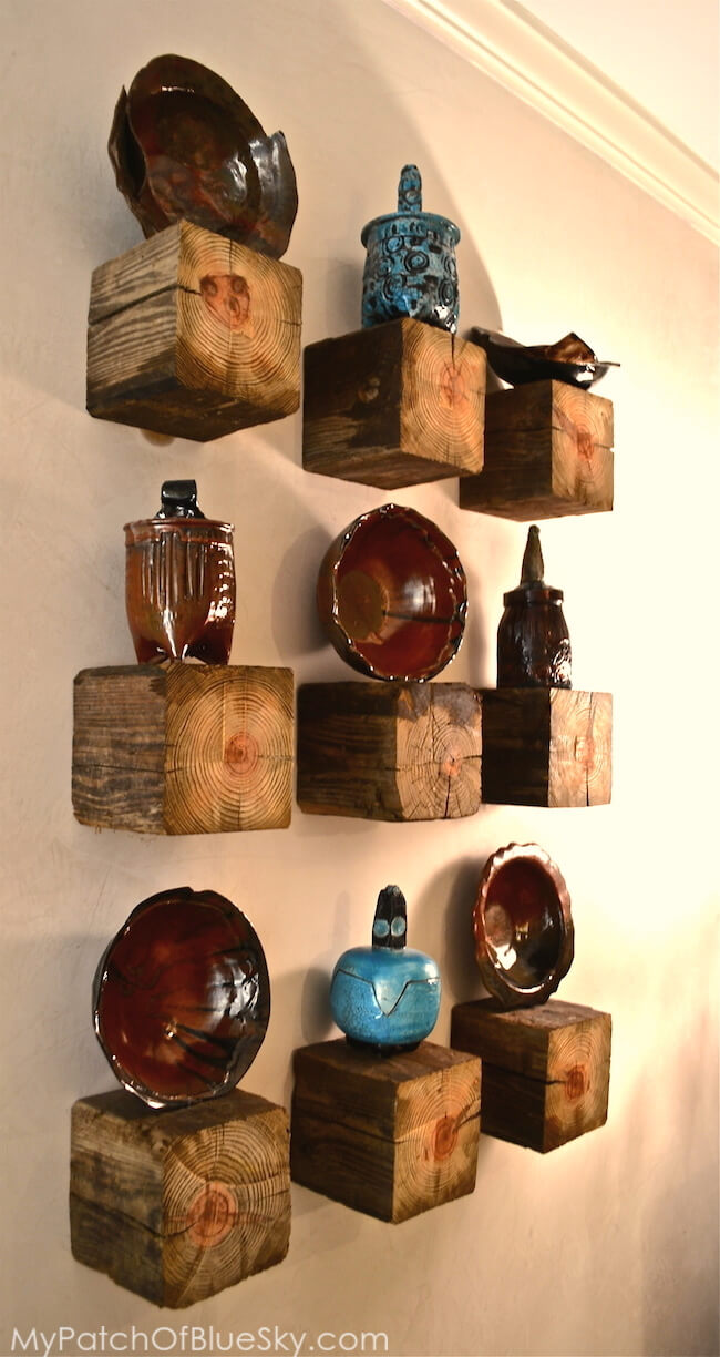 Clever Floating Block Shelf Display