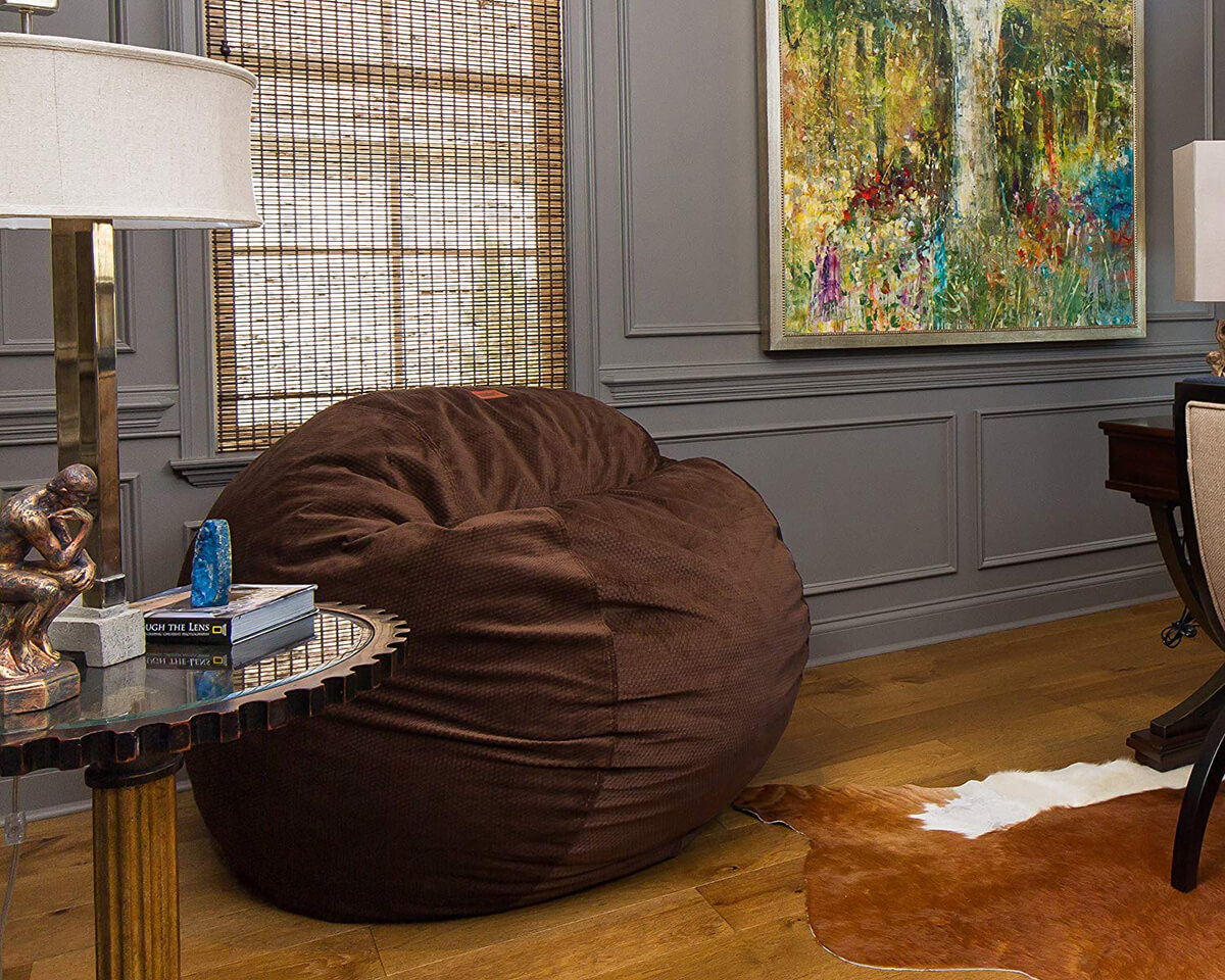 CordaRoy’s Convertible Espresso Chenille Bean Bag Chair