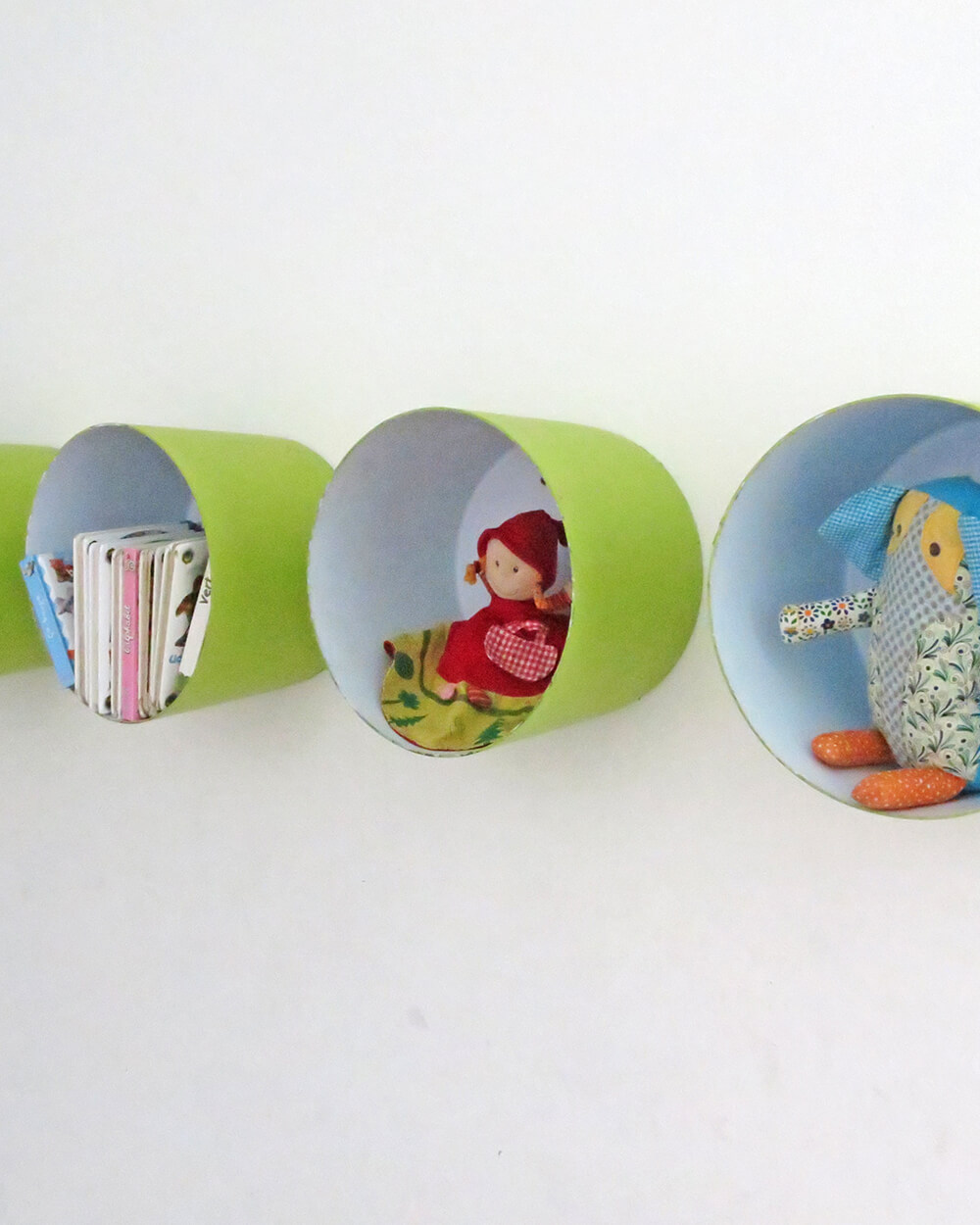 Small Colorful Circular Cubby Shelves