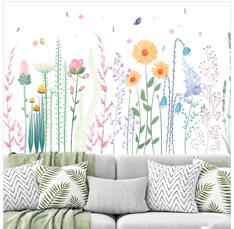 Easy and Colorful Flower Wall Decals