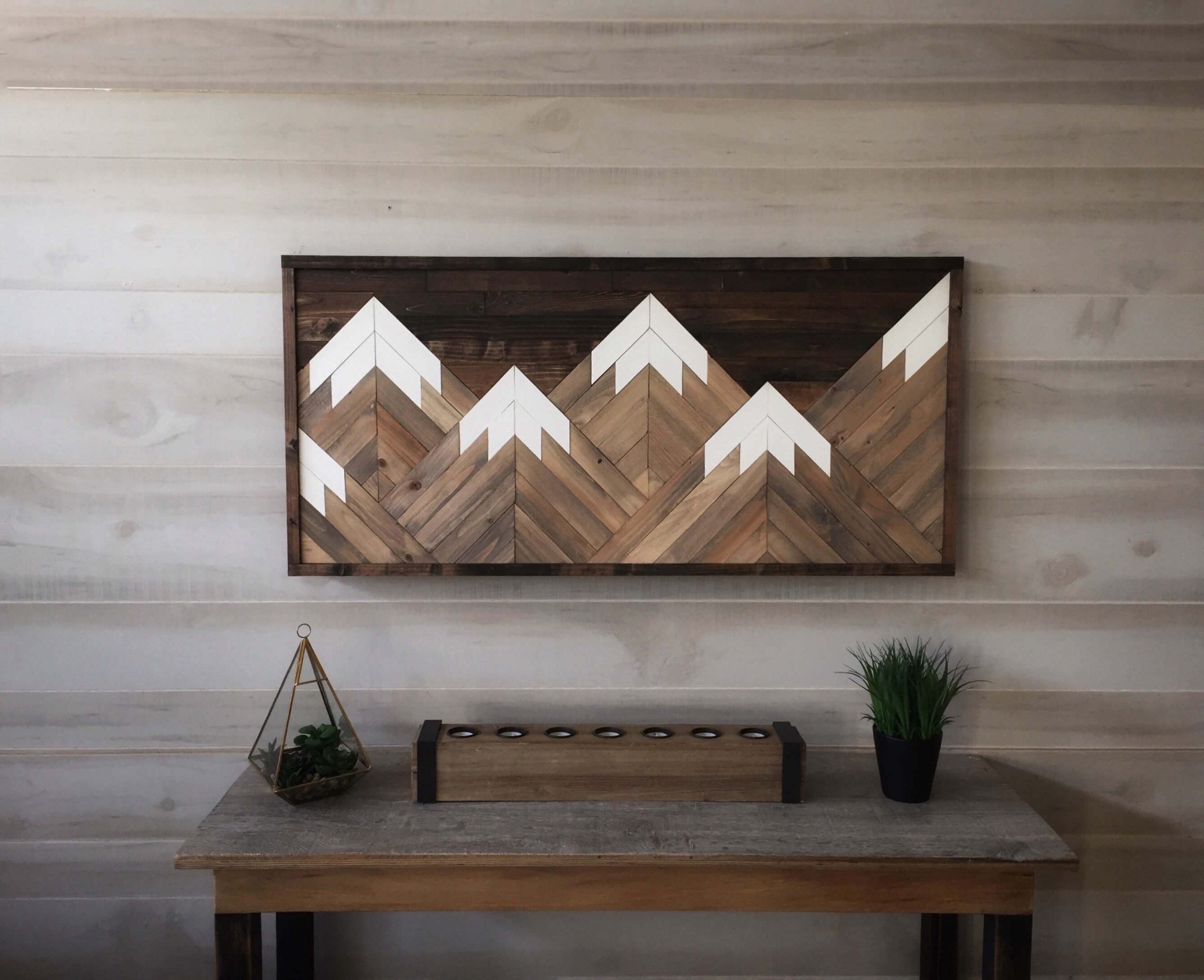 Mountain Range Reclaimed Wood Wall Art