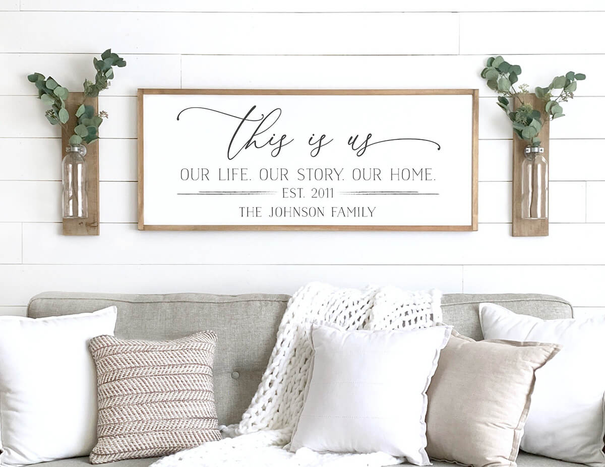 This Is Us Custom Printed Sign, Living Rooms