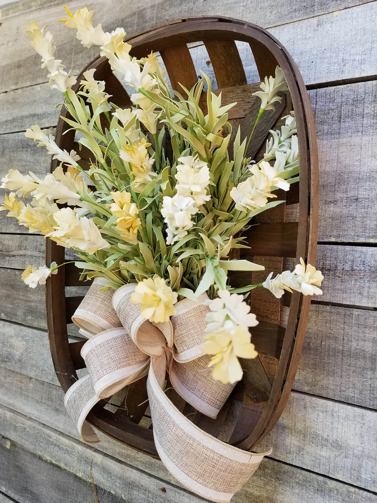 Shallow Basket Wall Mounted Floral Display