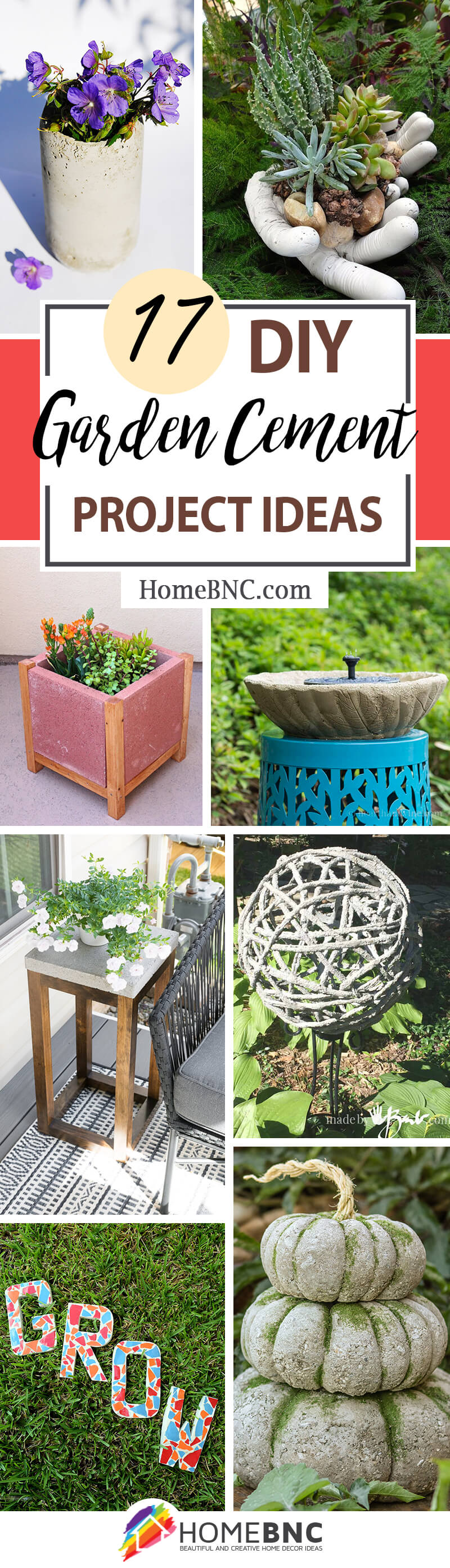 17 Easy DIY Garden Cement Project Ideas on a Budget for 2020