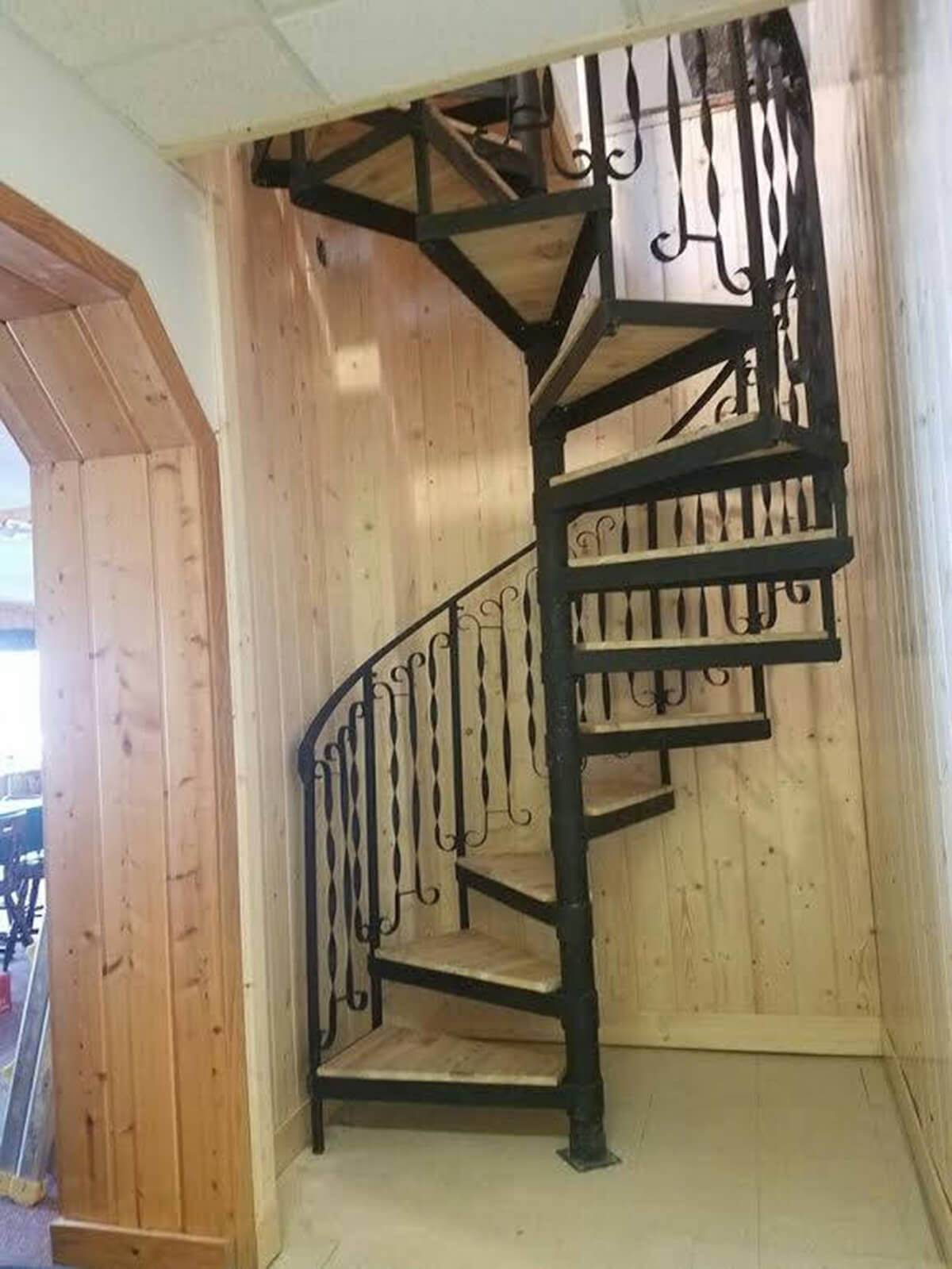 A Beautiful Antique Spiral Cedar Staircase