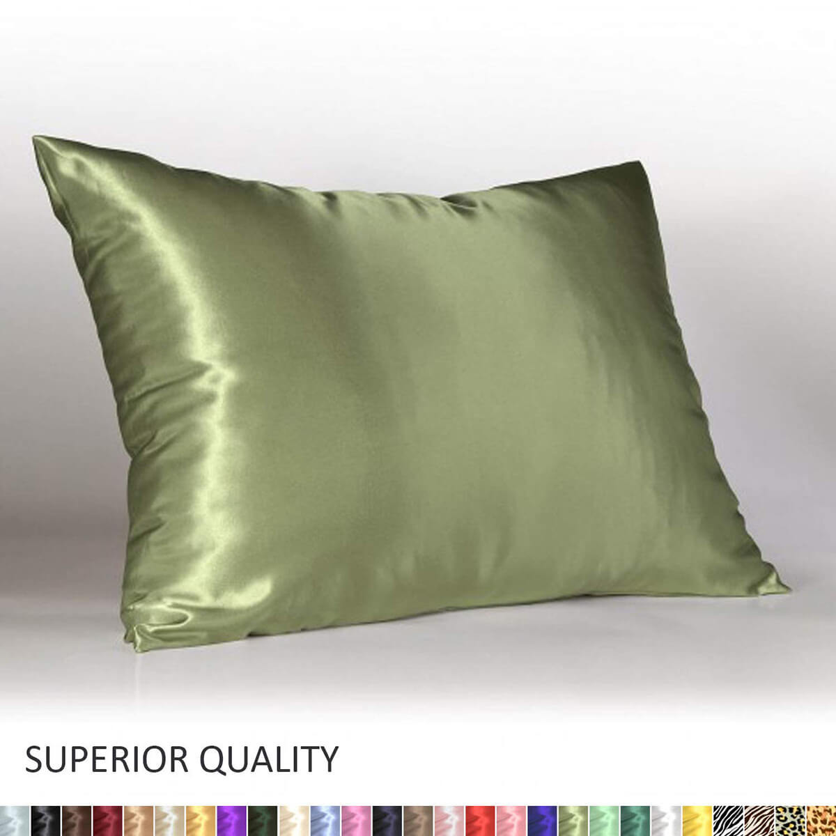 green silk pillowcase