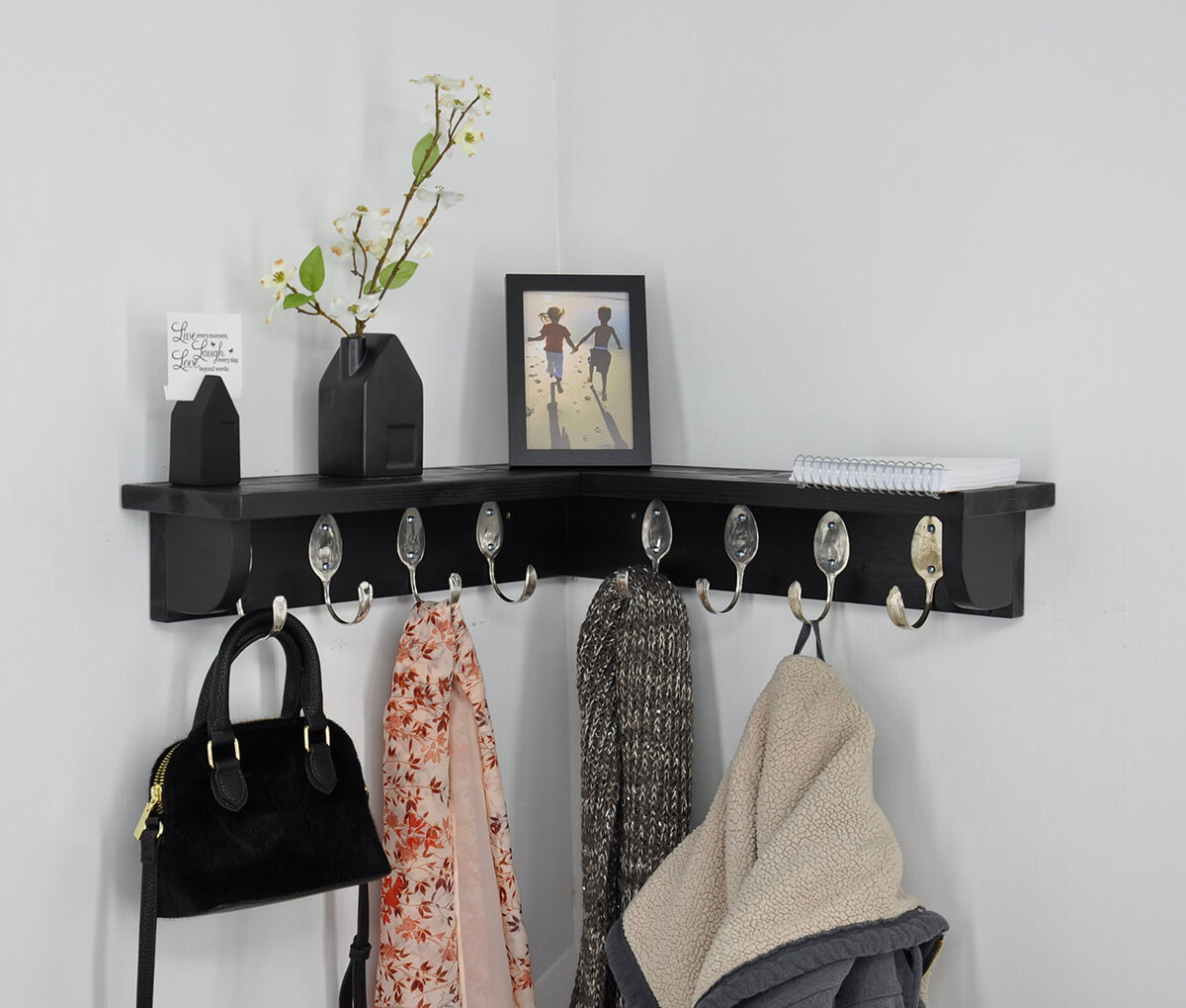 Clever Coat Rack DIY Corner Shelf Design