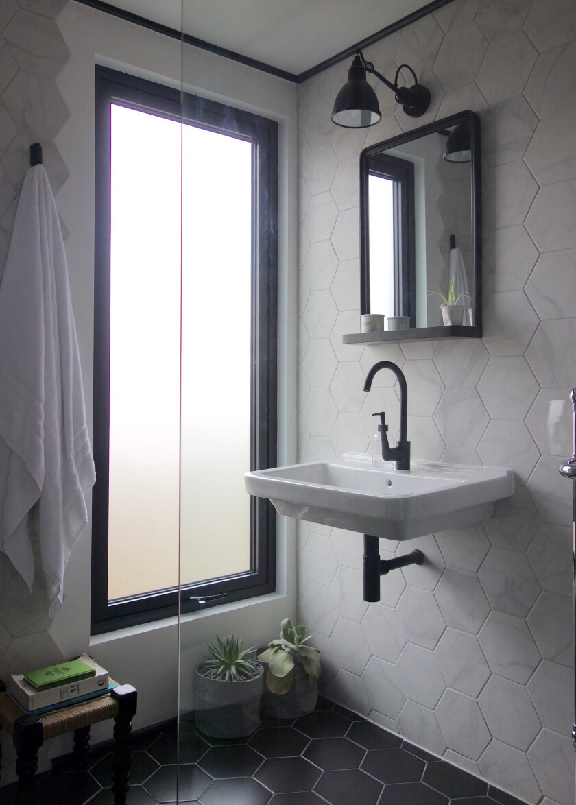 A Modern Mosaic Bathroom Update