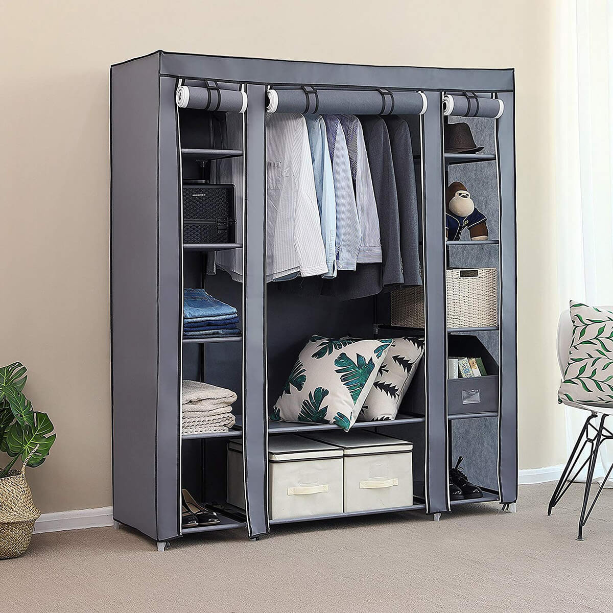 59 Inch Portable Closet Organizer