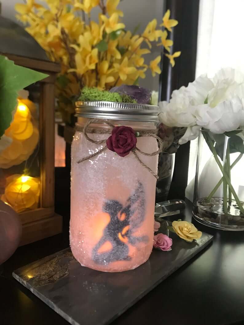 Frosted Pink DIY Fairy Jar