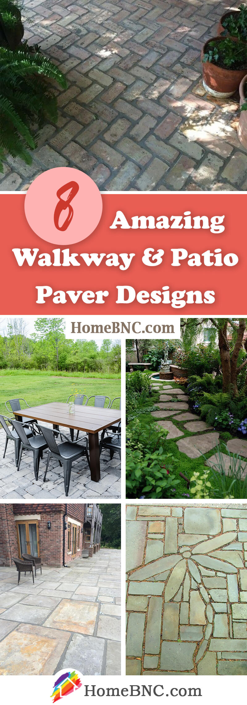 Walkway and Patio Paver Design Ideas