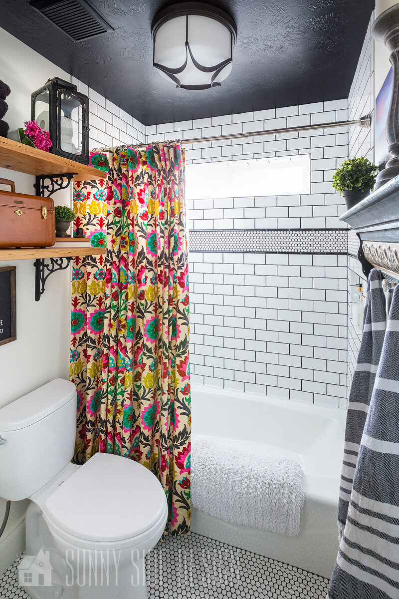 Bright, Bold and Modern Shower Remodel Idea