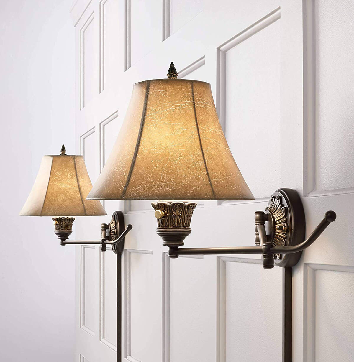 Antique Inspired Bronze Swing Lamps