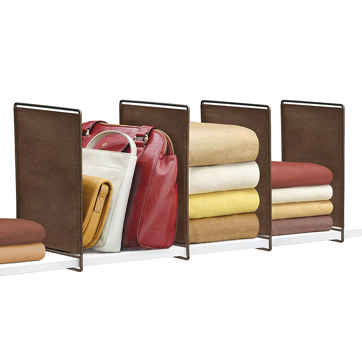 Stylish and Cool Leather Shelf Dividers