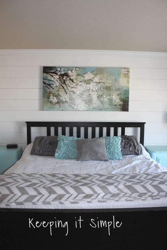 Budget-Friendly Shiplap Accent Wall for Master Bedroom