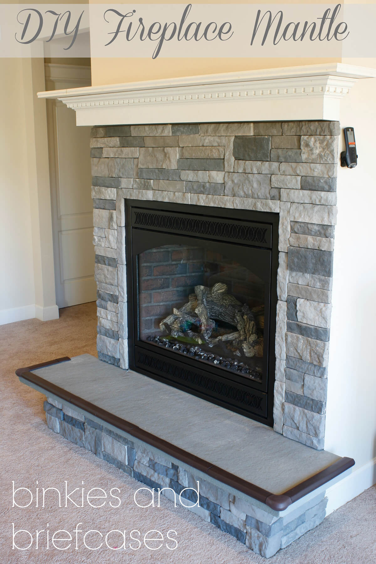 Amazing Stone Fireplace Mantel Idea