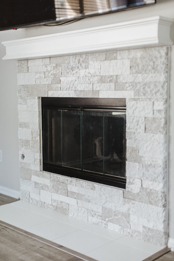 Demolition-Free Airstone Fireplace Home Renovation