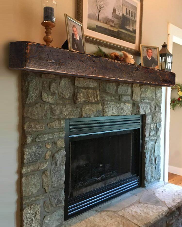 Cozy And Rustic Fireplace Mantel Homebnc, Rustic Fireplace Surround Ideas