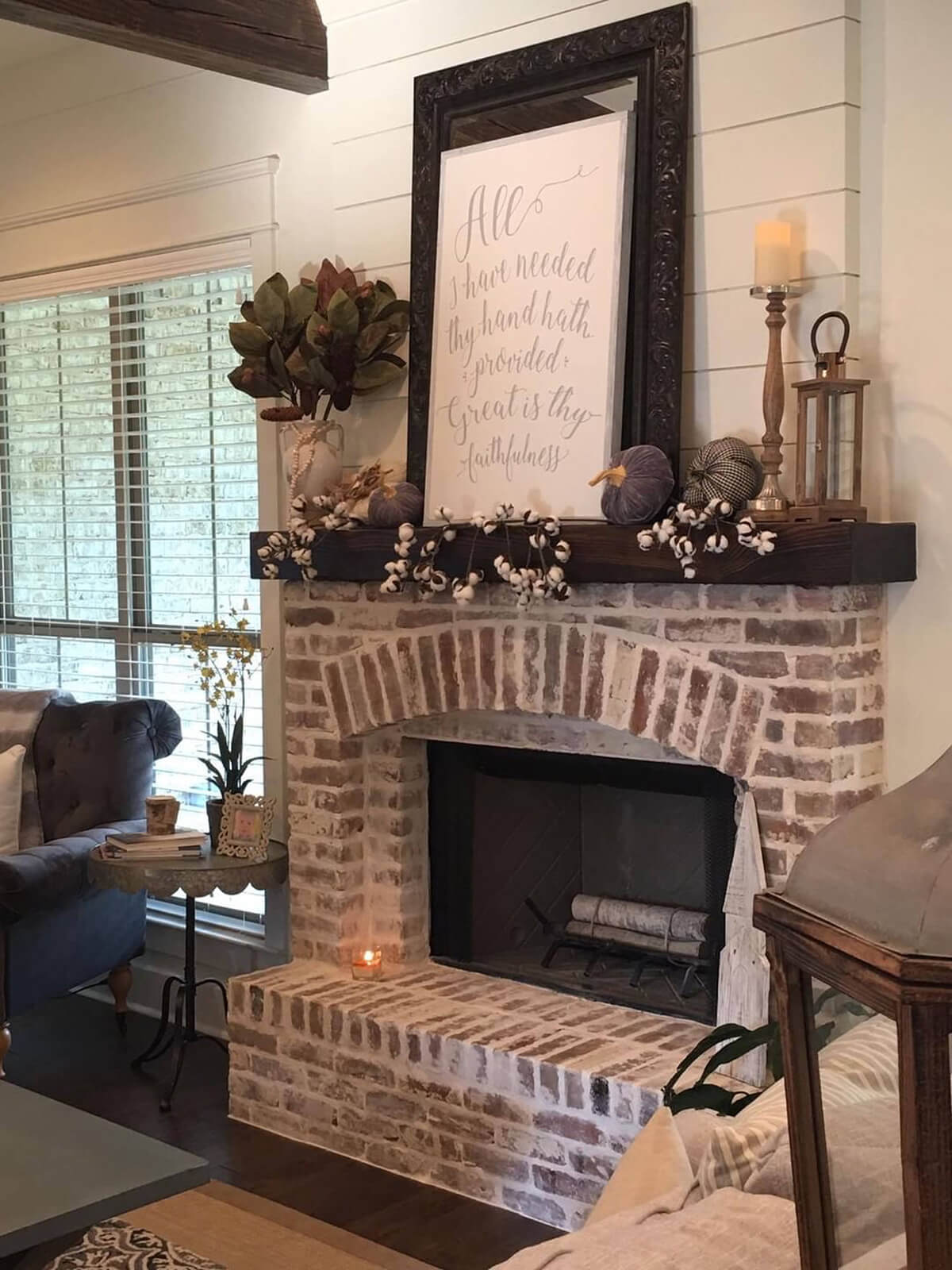 Floating Mantel On Brick Fireplace – Fireplace Guide by Linda