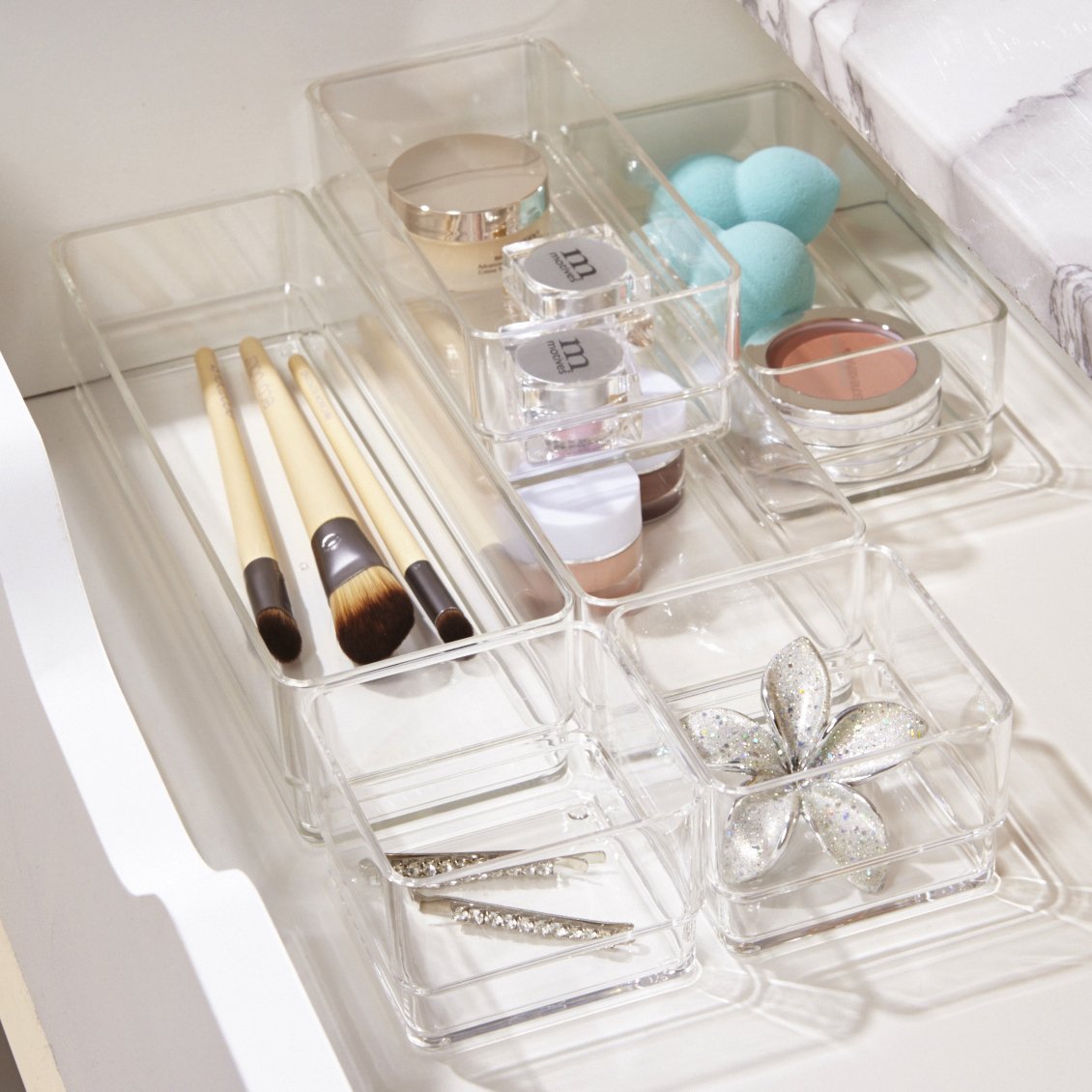 Multi-Sized Clear Containers for Easy Storage