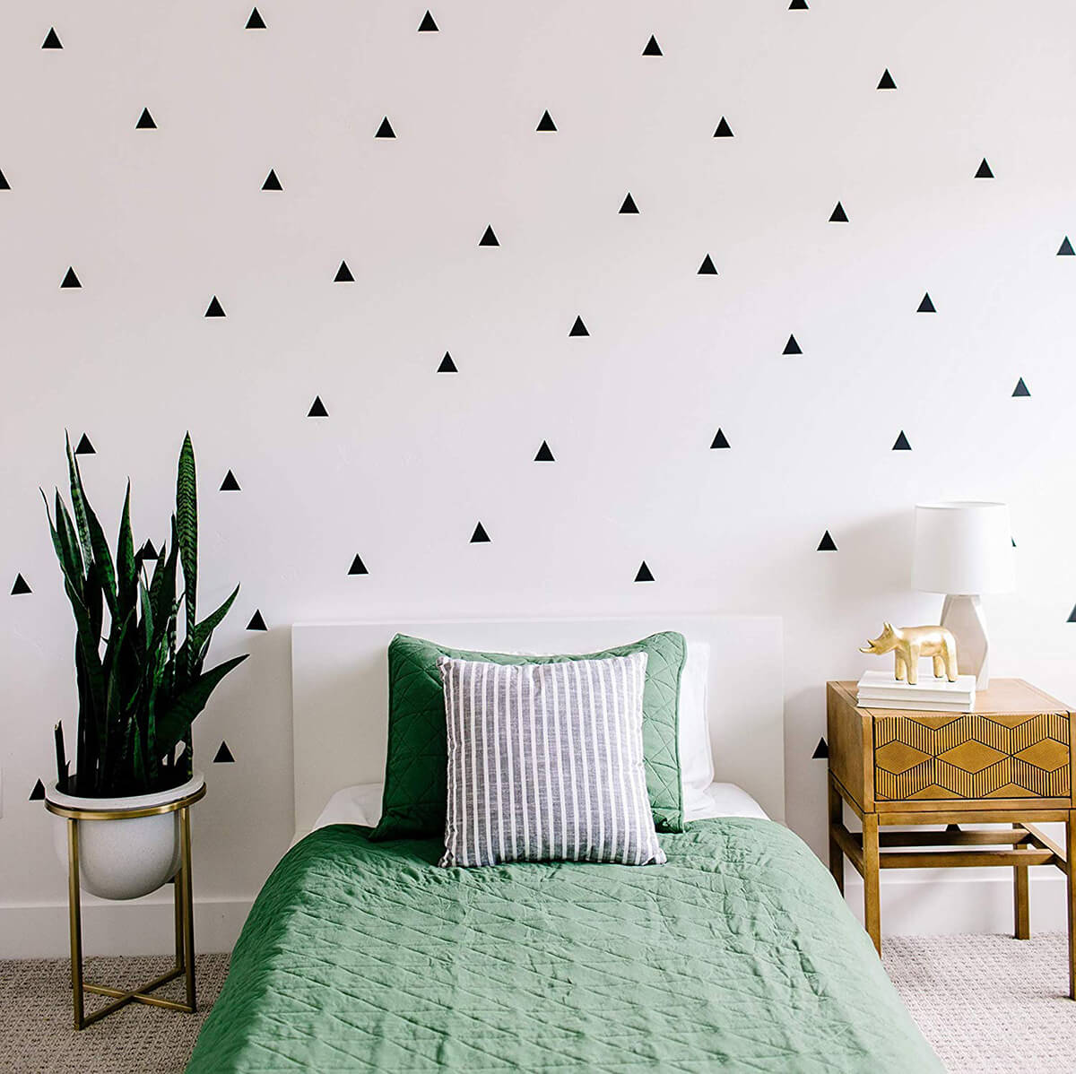 Modern Black Triangle Decals to Accent Your Wall