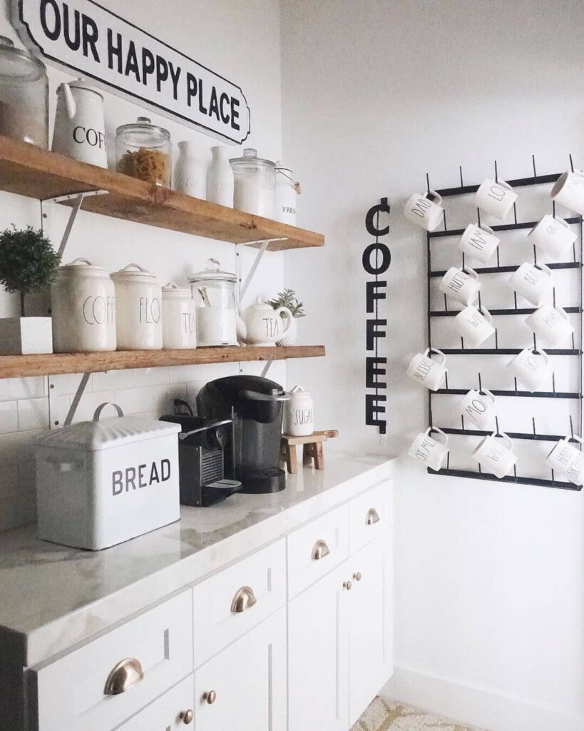Our Happy Place Coffee Station and Mug Rack — Homebnc