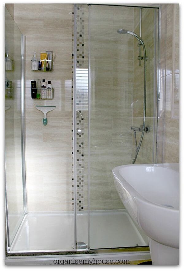 bathroom storage in shower