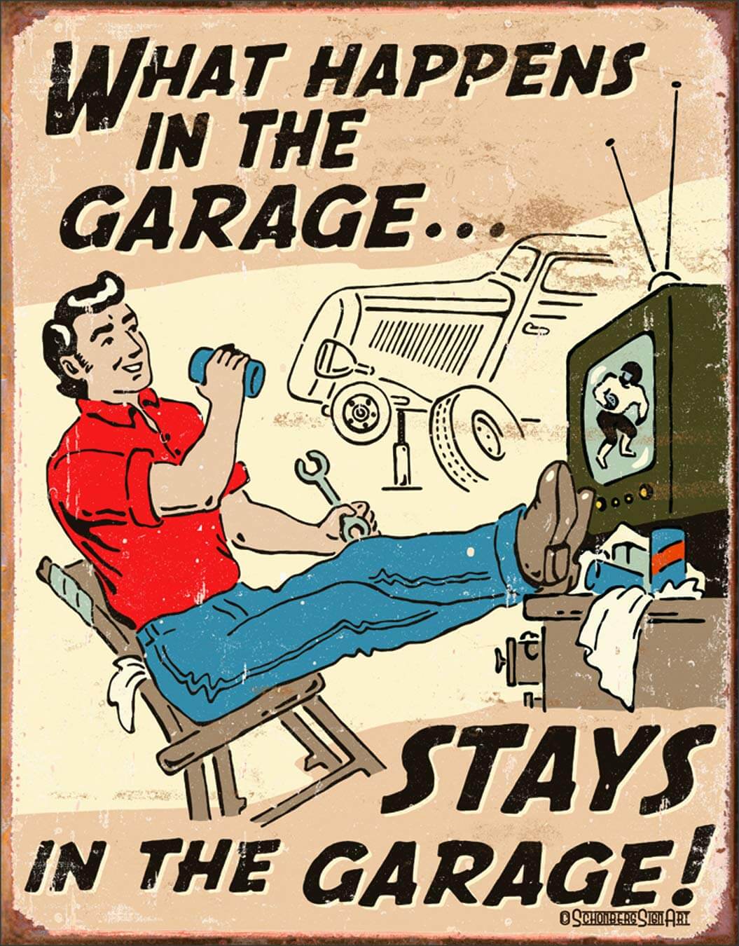 Classic Man Cave Garage Sign
